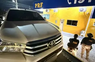 PRF recupera Hilux roubada no Ceará e apreende munições na BR-402, em Parnaíba (Foto: Reprodução)