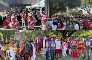 Primeira prévia do Carnaval no Centro movimenta Praça Pedro II, em Teresina (Foto: Conecta Piauí)