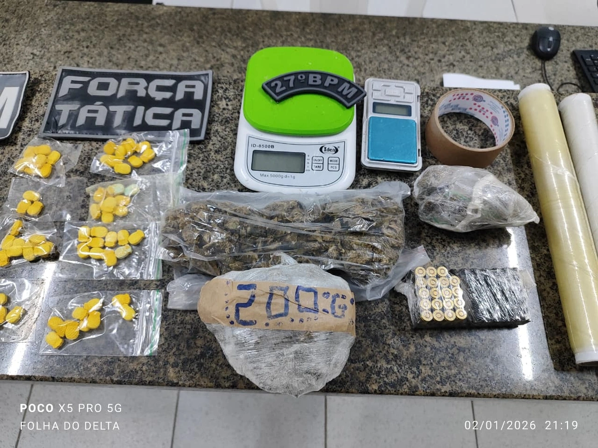 Quatro pessoas são presas com drogas que iam vendidas durante show em Luís Correia