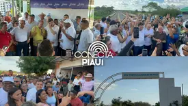 Rafael Fonteles entrega rodovia e ponte em Santa Rosa do Piauí (Foto: Conecta Piauí)