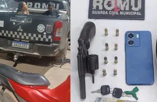 ROMU prende casal com arma após perseguição no Vila Babilônia em Timon (Foto: Reprodução)