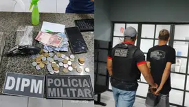 Serviço de Inteligência da PM prende homem por tráfico de drogas em Parnaíba (Foto: Reprodução)