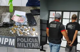 Serviço de Inteligência da PM prende homem por tráfico de drogas em Parnaíba (Foto: Reprodução)