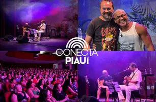 Show Abraço une Vavá Ribeiro e Zé Quaresma em espetáculo no Teatro 4 de Setembro (Foto: Portal Conecta Píaui)