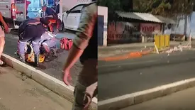 Sinalização deixada após obra provoca novo acidente na Avenida Joaquim Nelson (Foto: Reprodução)