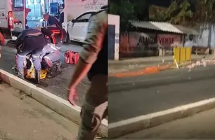 Sinalização deixada após obra provoca novo acidente na Avenida Joaquim Nelson (Foto: Reprodução)