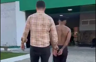 Suspeito de assalto a posto de combustível é preso horas após crime em Parnaíba (Foto: Reprodução)