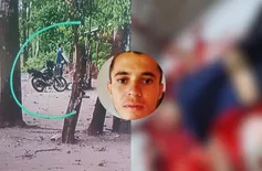 Suspeito de matar pai é perseguido por policiais em área de mata em Teresina