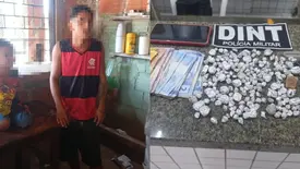 Suspeito de usar criança para despistar polícia é preso por tráfico em Parnaíba (Foto: Divulgação/PMPI)