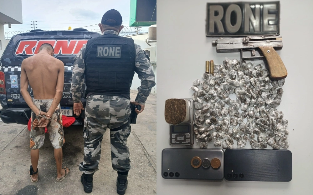 Suspeito é preso com arma e grande quantidade de maconha em Teresina