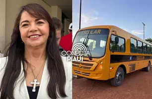 Teresa Britto critica Prefeitura por retirada do transporte escolar em Teresina (Foto: Conecta Piauí e Reprodução)