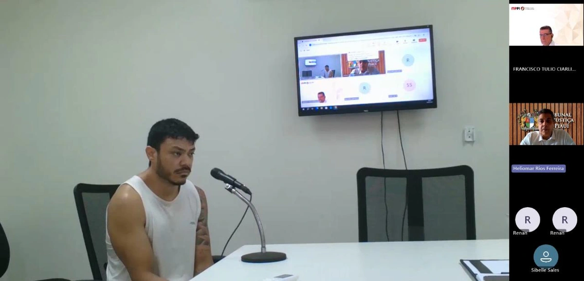 Veja a audiência de custódia do acusado de agredir companheira em Parnaíba
