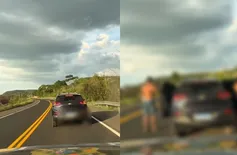 Vídeo mostra momento em que PRF intercepta veículo roubado na BR-343, em Teresina