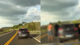 Vídeo mostra momento em que PRF intercepta veículo roubado na BR-343, em Teresina (Foto: Reprodução)