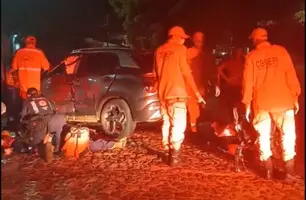 Acidente entre carro e moto deixa vítima fatal em Parnaíba (Foto: Reprodução)