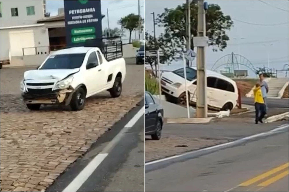 Acidente entre dois carros é registrado perto da rodoviária de São Raimundo Nonato