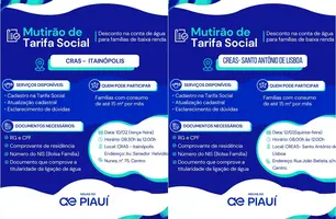Águas do Piauí faz mutirões da Tarifa Social em dois municípios (Foto: Reprodução)
