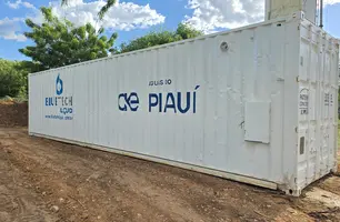 Águas do Piauí instala reservatório móvel em São Lourenço do Piauí (Foto: Reprodução)