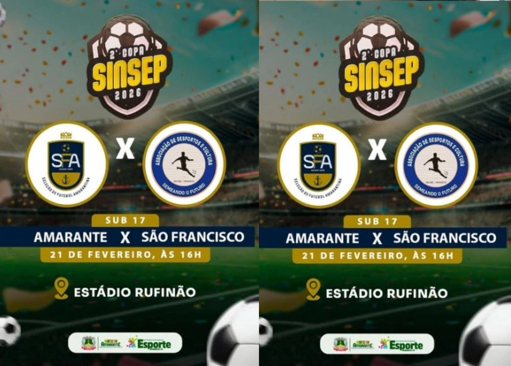 Amarante enfrenta São Francisco pela 2ª Copa SISEP 2026 Sub-17