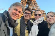 Ana Lygia Sampaio e Gustavo Santos estão com os filhos em viagem internacional