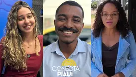 Anna Flávia, Joseph Silva e Luzia Paula (Foto: Conecta Piauí)