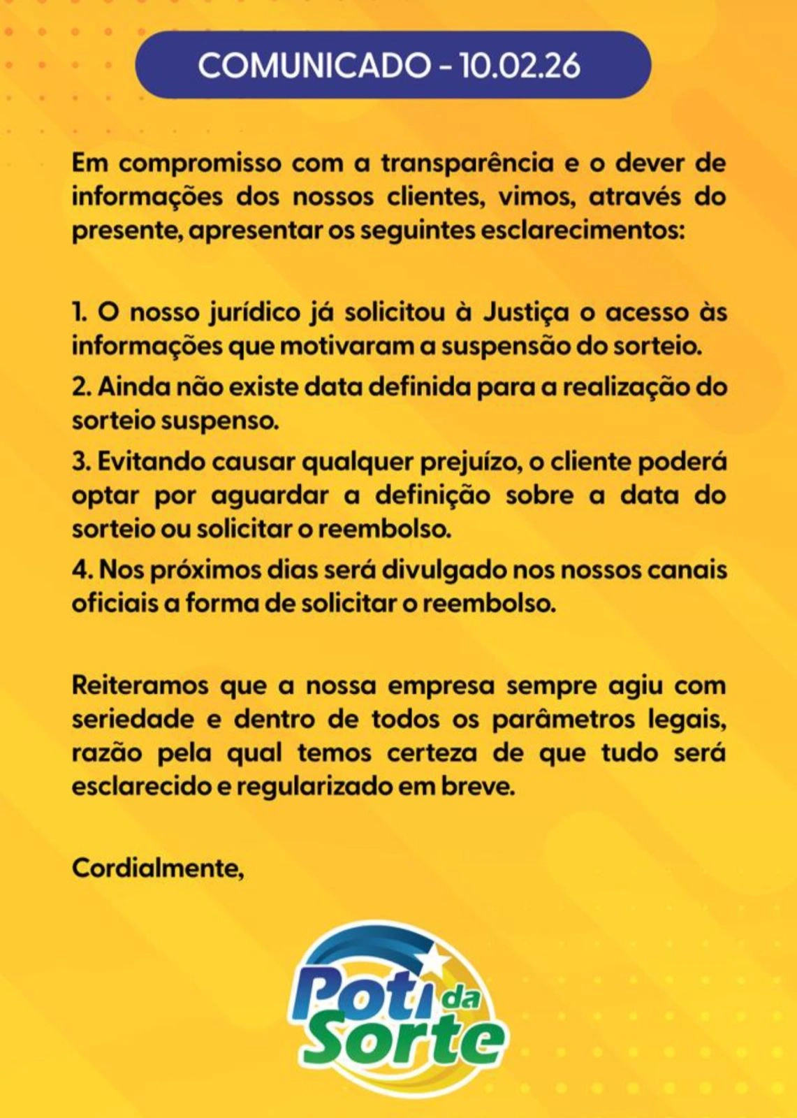 Após operação da PF, Poti da Sorte segue sem certeza de continuidade de sorteios