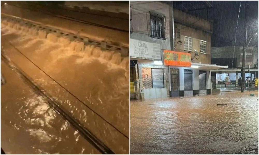 Bairro Mariano Procópio à esquerda e Bairro Vitorino Braga à direita, em Juiz de Fora (MG)