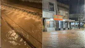 Bairro Mariano Procópio à esquerda e Bairro Vitorino Braga à direita, em Juiz de Fora (MG) (Foto: Reprodução)