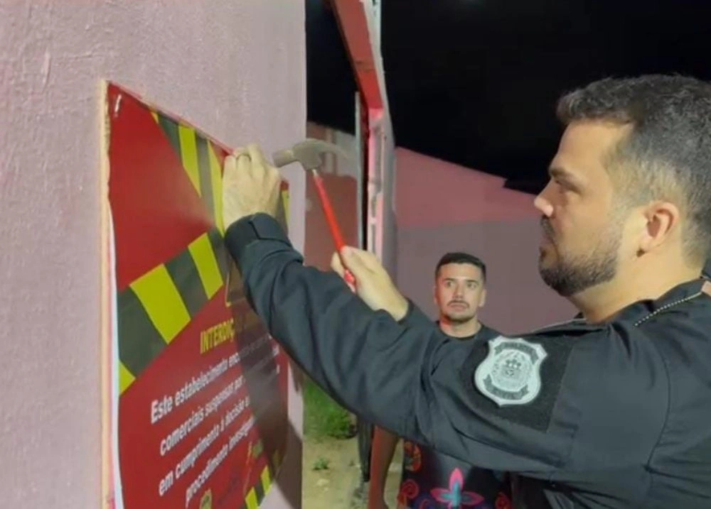 Bar interditado em Parnaíba