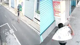 'Bloco dos Arrombadores' age à luz do dia no Centro de Teresina (Foto: Reprodução)