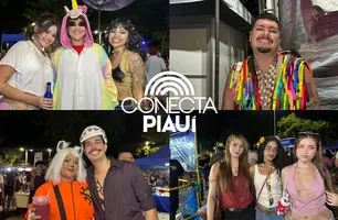 Bloco Stouradas anima a Praça Pedro II no domingo de Carnaval em Teresina (Foto: Conecta Piauí)