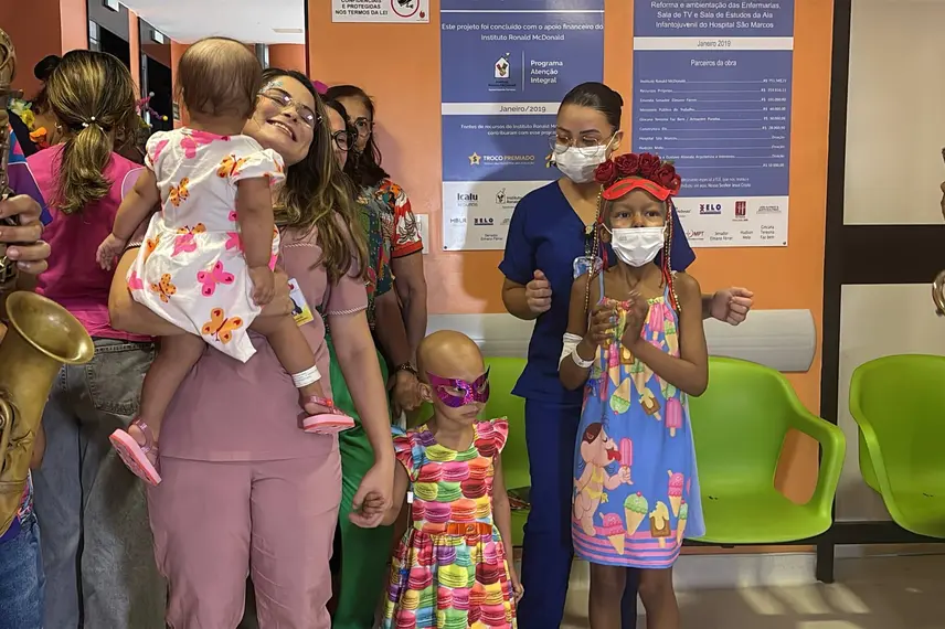Bloquinho leva acolhimento a crianças no tratamento contra o câncer no São Marcos