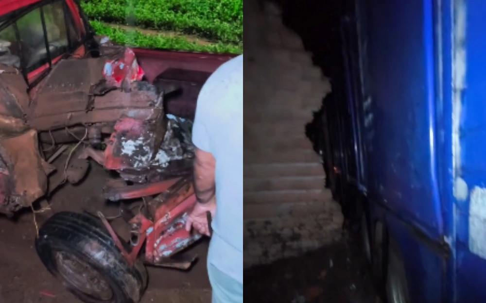 Caminhão carregado de cerveja colide com carro e atinge casa no interior do Piauí