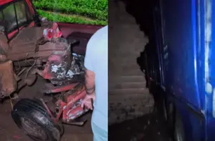 Caminhão carregado de cerveja colide com carro e atinge casa no interior do Piauí (Foto: Reprodução)