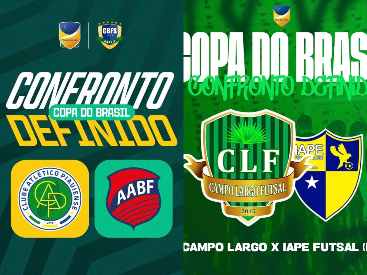 CAP e Campo Largo conhecem adversários na Copa do Brasil de Futsal
