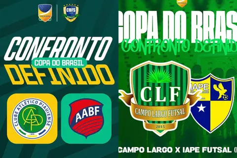 CAP e Campo Largo conhecem adversários na Copa do Brasil de Futsal