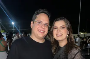 Cardiologista Victor Lira e Rhaissa Feitoza Lira em dia de Bloquinho do Bosque (Foto: Instagram)