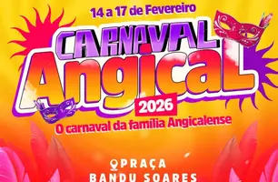 Carnaval de Angical 2026 acontece de 14 a 17 de fevereiro na Praça Bandu Soares (Foto: Reprodução)