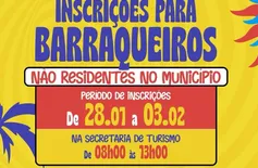 Carnaval do Cajueiro 2026 abre inscrições para barraqueiros de fora do município