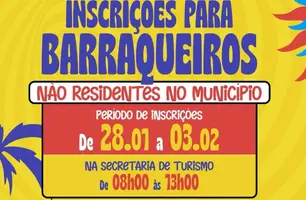 Carnaval do Cajueiro 2026 abre inscrições para barraqueiros de fora do município (Foto: Reprodução)