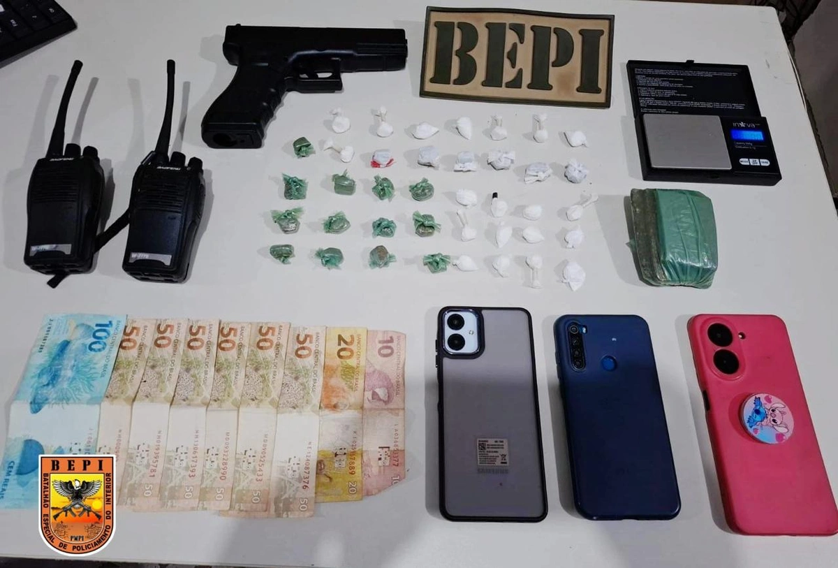 Casal é preso dentro de ponto de venda de drogas em Dom Expedito Lopes