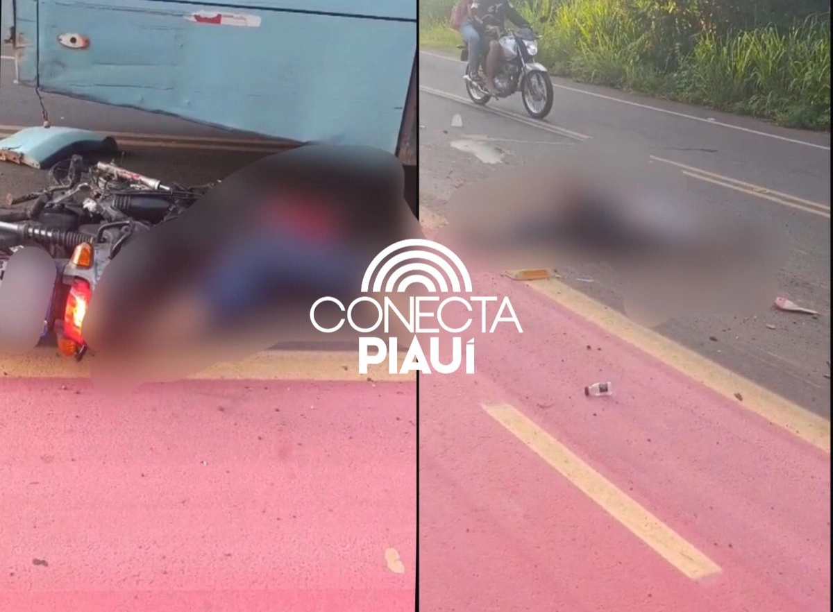 Casal morre em colisão entre moto e ônibus escolar na zona rural de Teresina