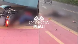 Casal morre em colisão entre moto e ônibus escolar na zona rural de Teresina (Foto: Reprodução)
