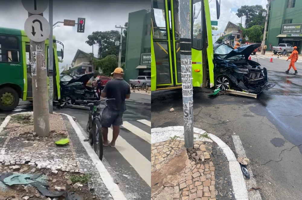 Colisão entre carro e ônibus deixa feridos na avenida Miguel Rosa, em Teresina