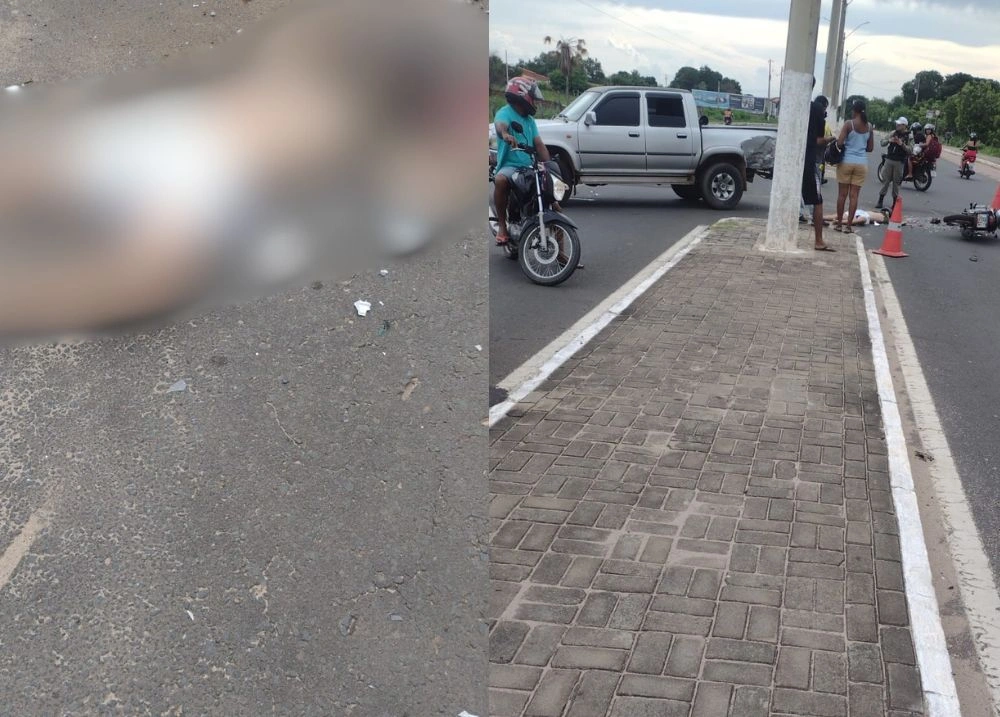 Colisão entre moto e caminhonete deixa homem morto em Floriano