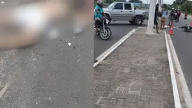 Colisão entre moto e caminhonete deixa homem morto em Floriano (Foto: Reprodução)