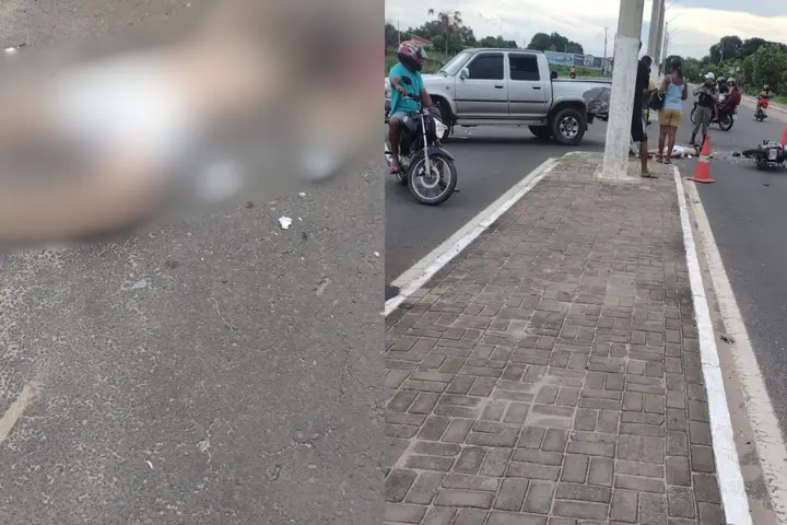 Colisão entre moto e caminhonete deixa homem morto em Floriano