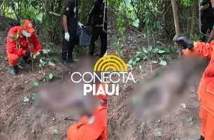 Corpo encontrado em cova na zona Sudeste de Teresina foi decapitado por facção (Foto: Reprodução)