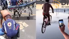 'Cowboy', astro de Campo Maior, sofre acidente de bicicleta e é socorrido (Foto: Reprodução)