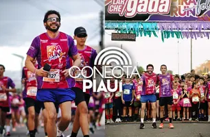 Deputado Marcus Kalume corre com atletas na Pira Run Folia em Piracuruca (Foto: Reprodução)